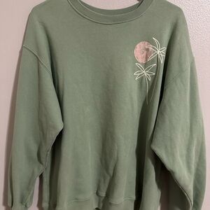 Hollister Green Sweatshirt with Logo
